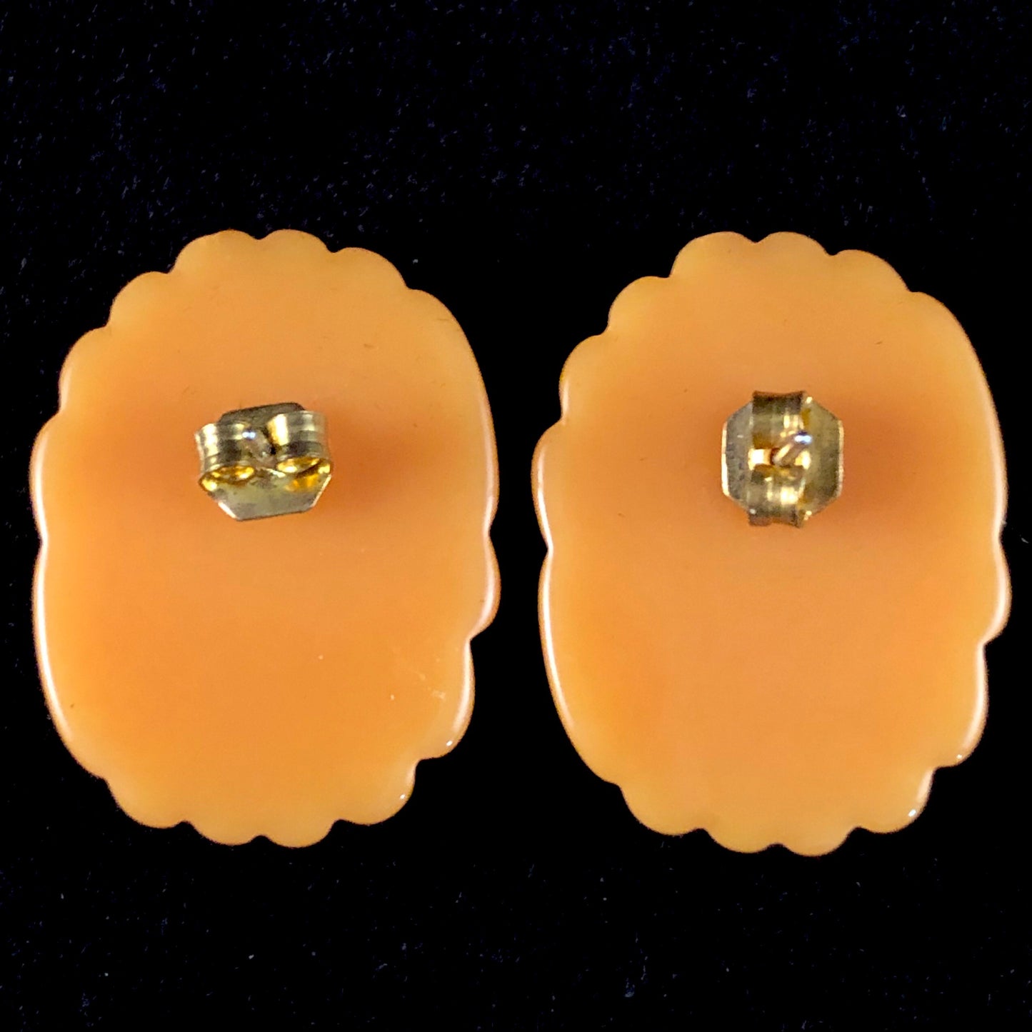 1987 Avon Color Shapes Earrings -Amber - Retro Kandy Vintage