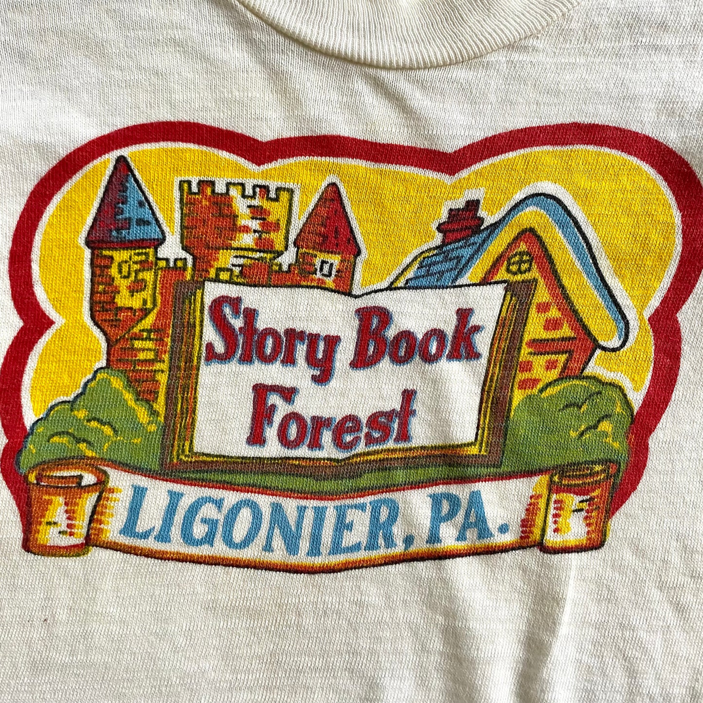 1960s Children's Idelwild Story Book Forest T-Shirt By Champion