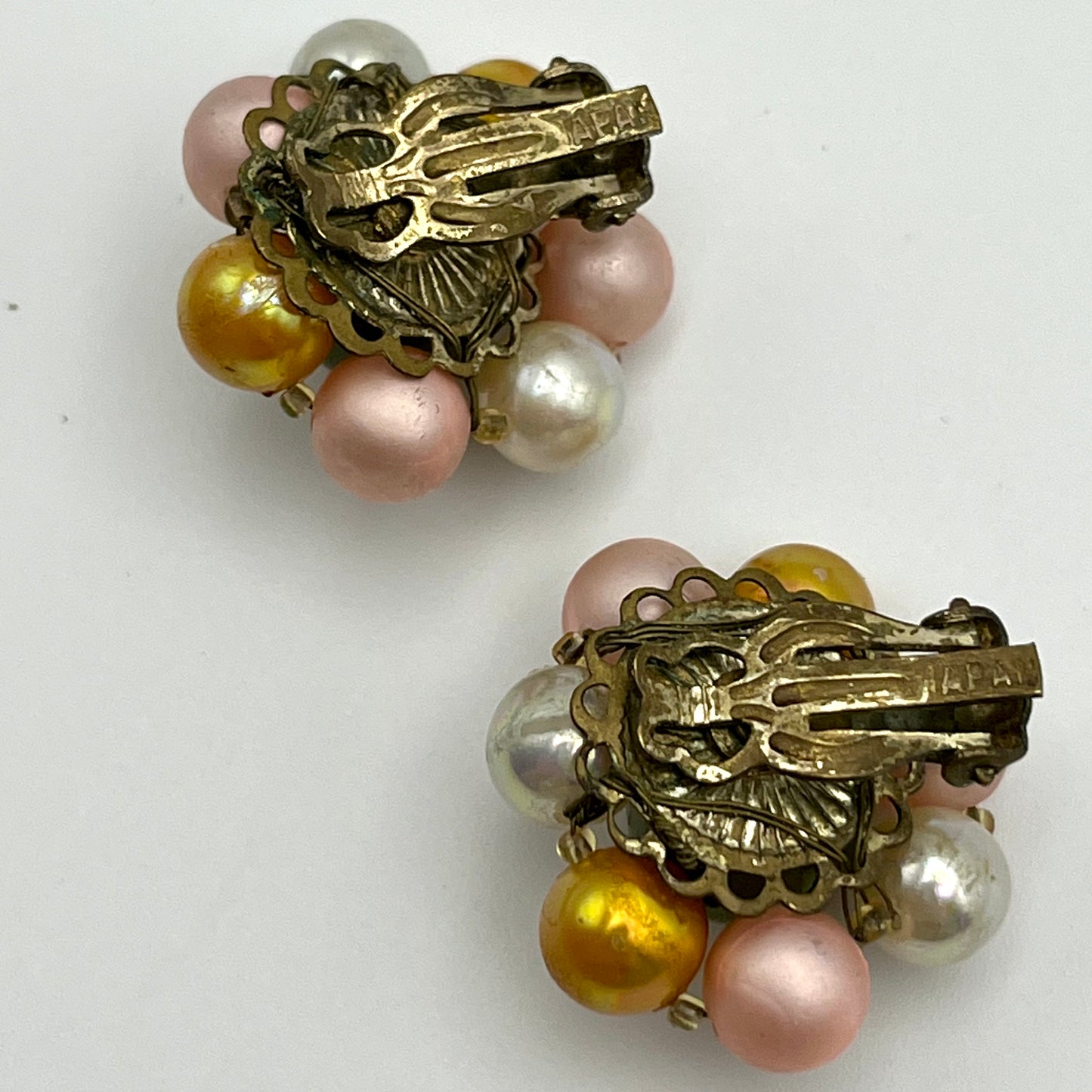 1960s Japan Bead Clip Earrings