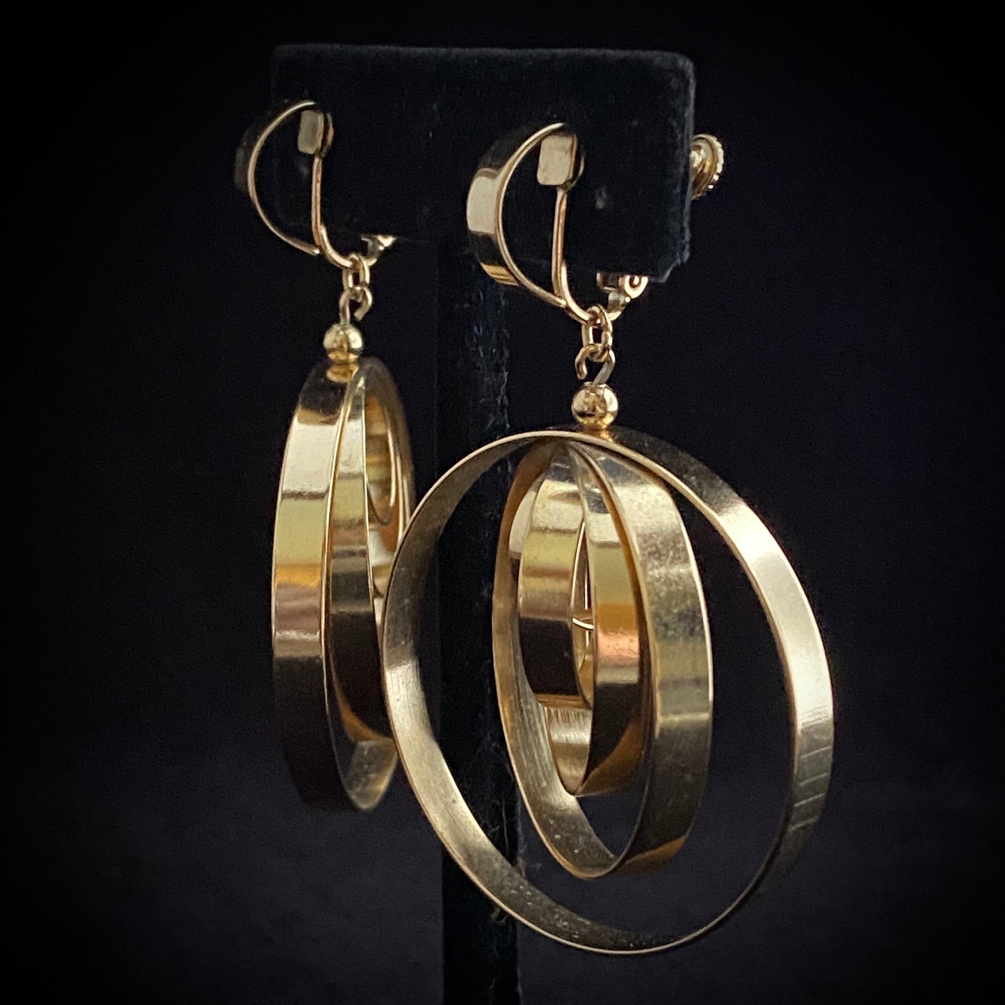 1970s Napier Swivel Hoop Earrings - Retro Kandy Vintage