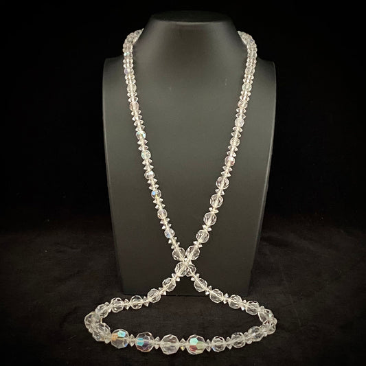 1950s Classic Glass Crystal Necklace