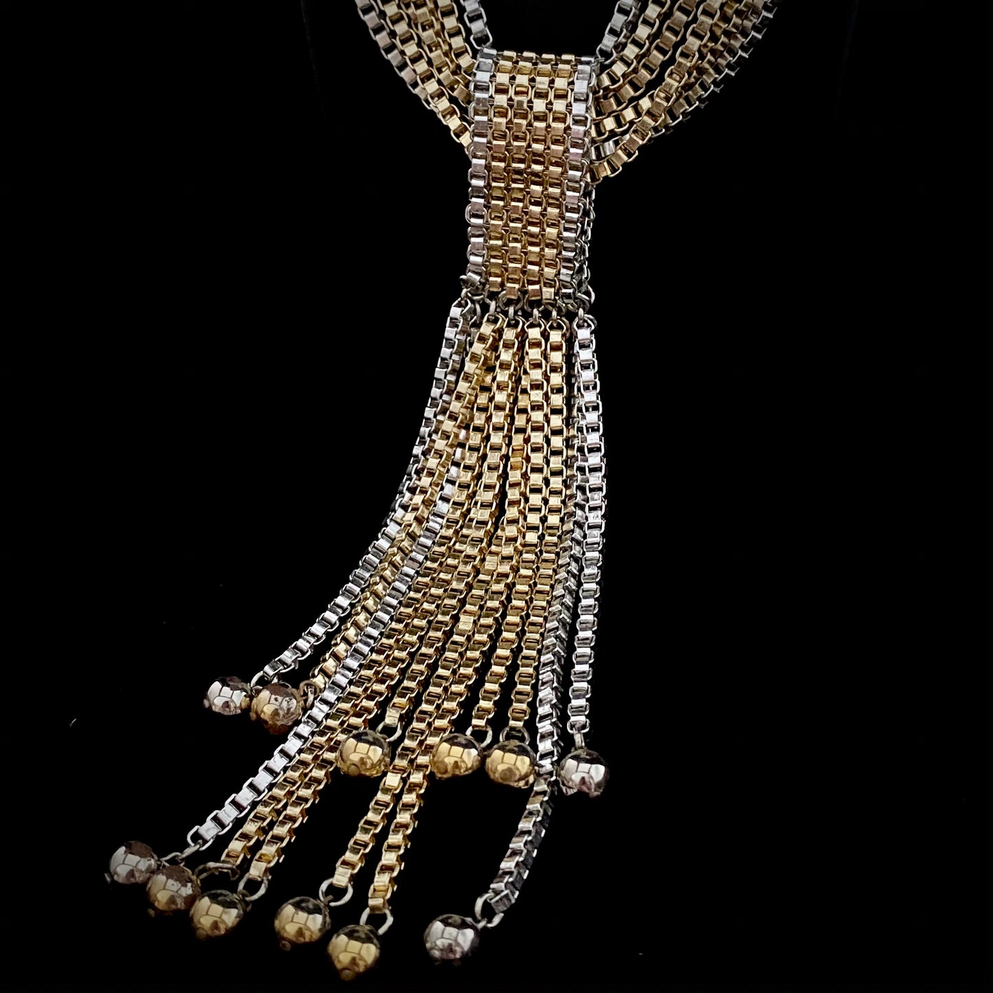 50s/60s GM Gold & Silver-Tone Box Chain Necklace