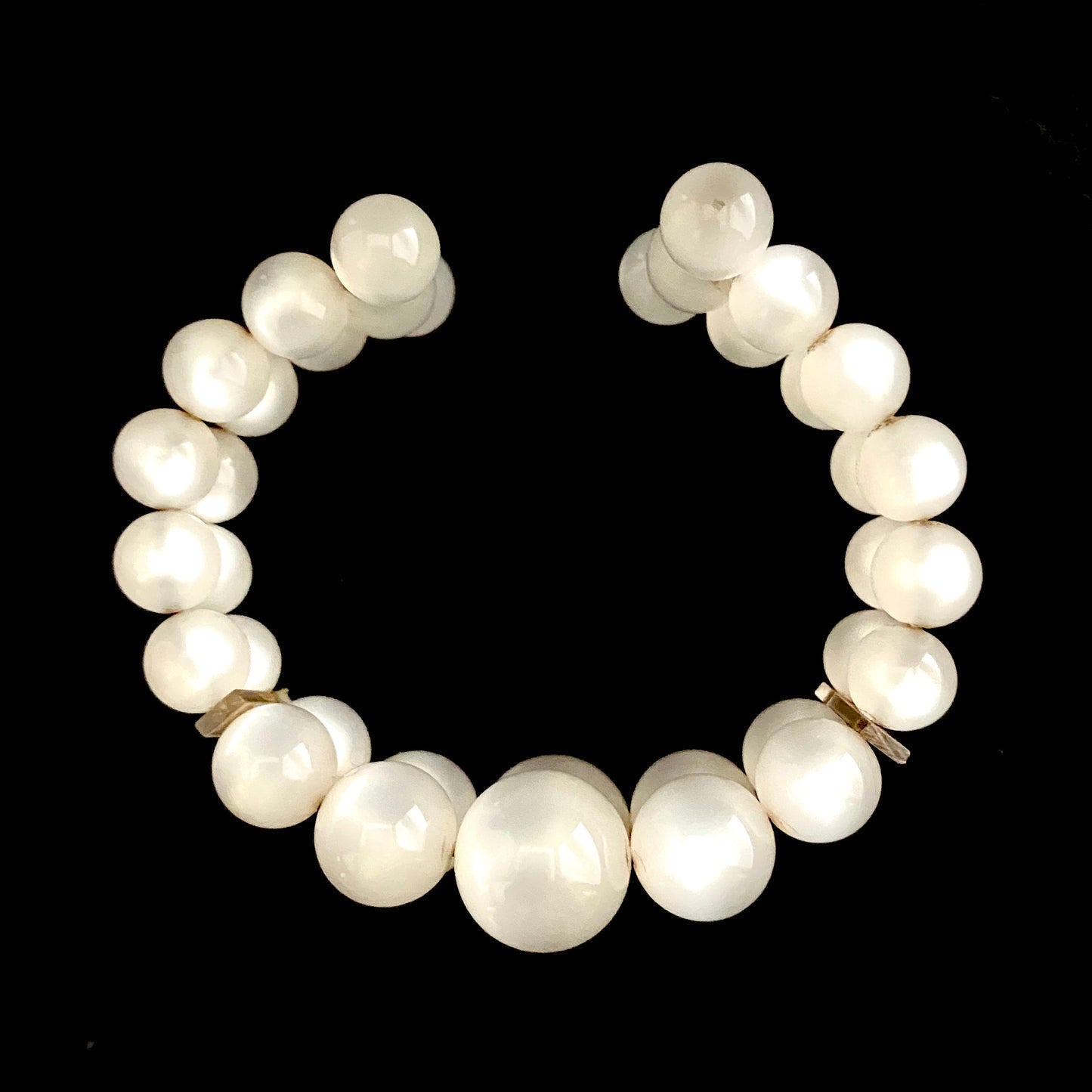 1960s White Coiled Cuff Bracelet