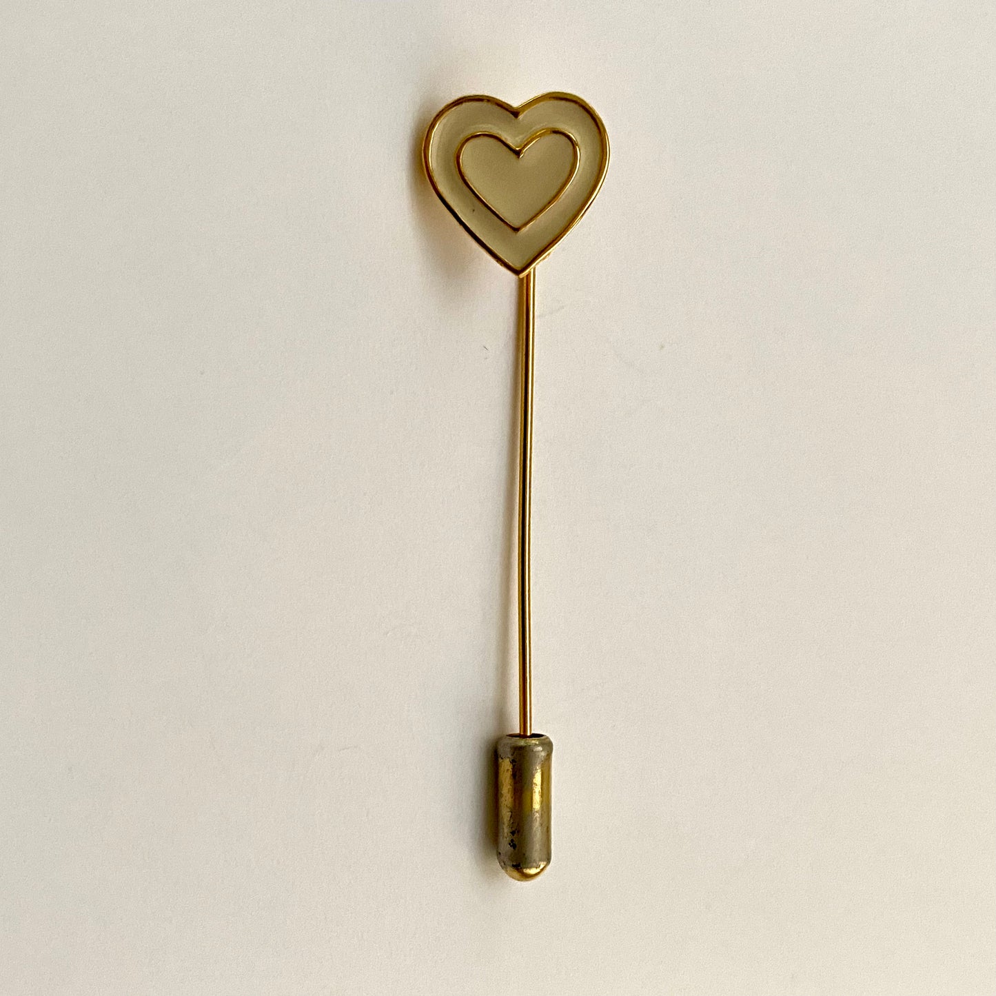 1980s Trifari Heart Stick Pin