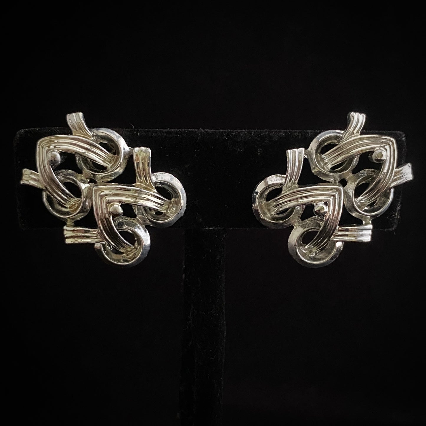 1950 Coro Silver Earrings - Retro Kandy Vintage