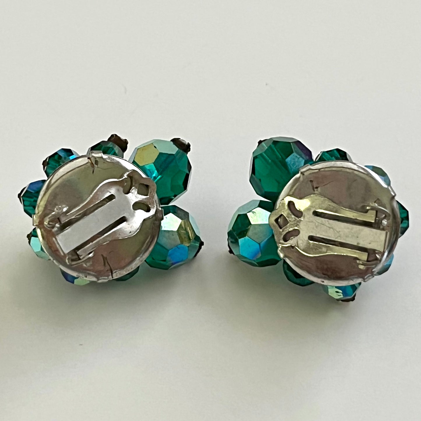 Late 50s/ Early 60s Aurora Borealis Rhinestone Earrings