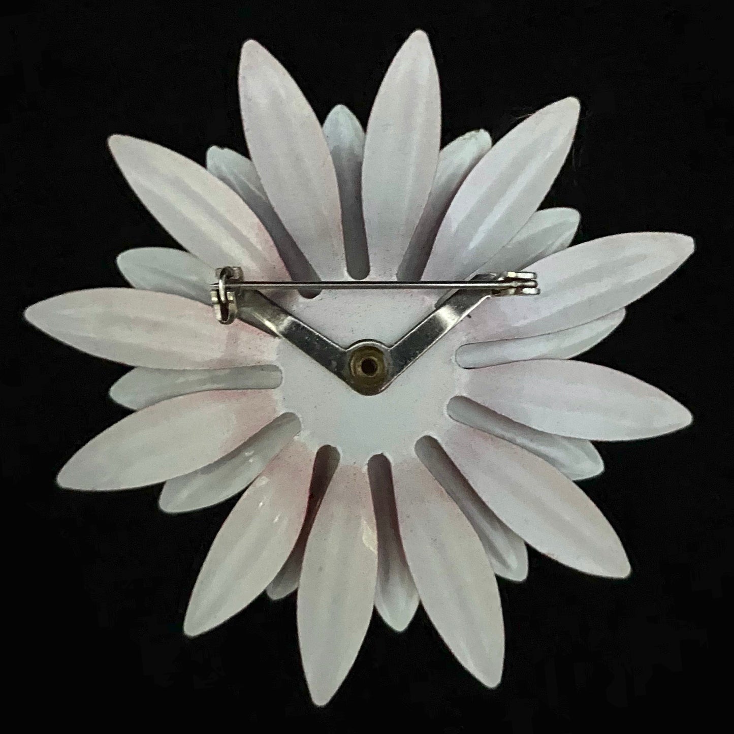 Late 60s/ Early 70s Large Enamel Flower Brooch - Retro Kandy Vintage