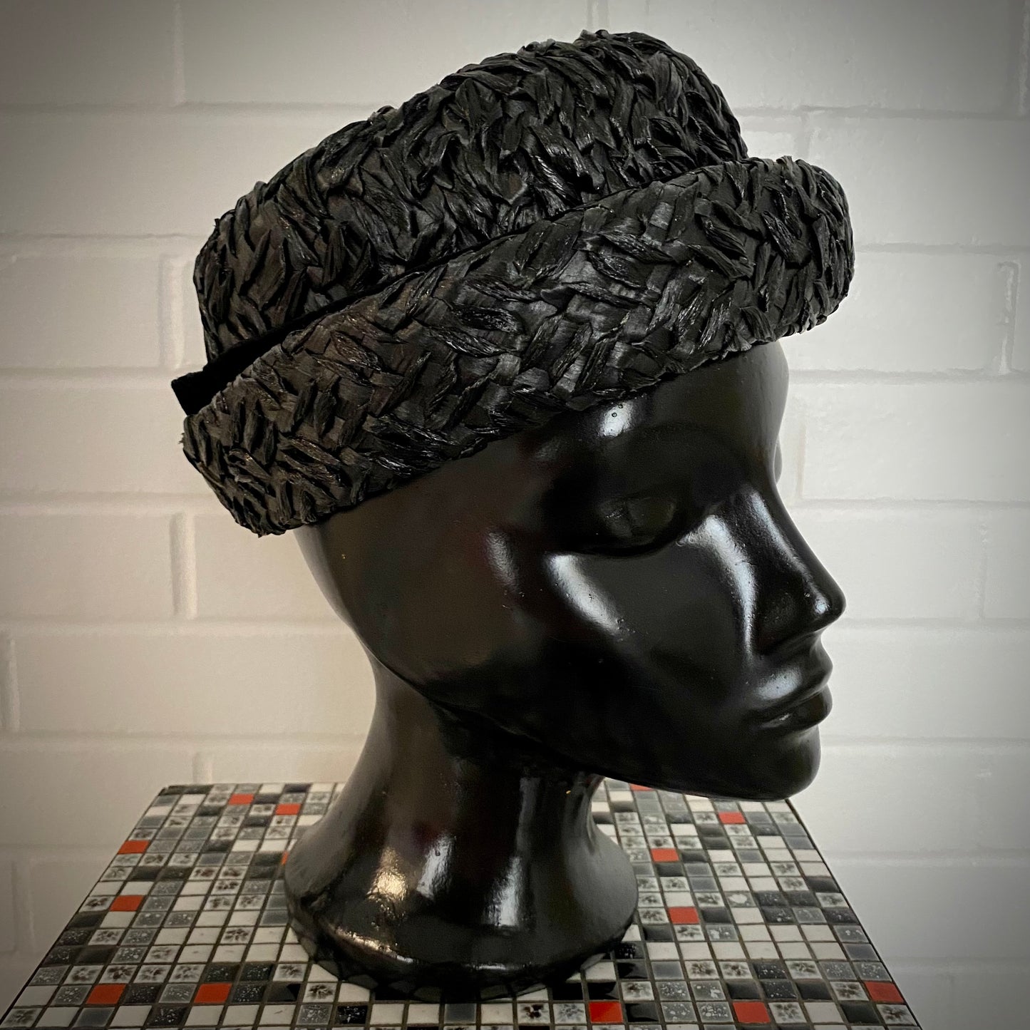 1960s Jonquil Original Raffia Breton Hat