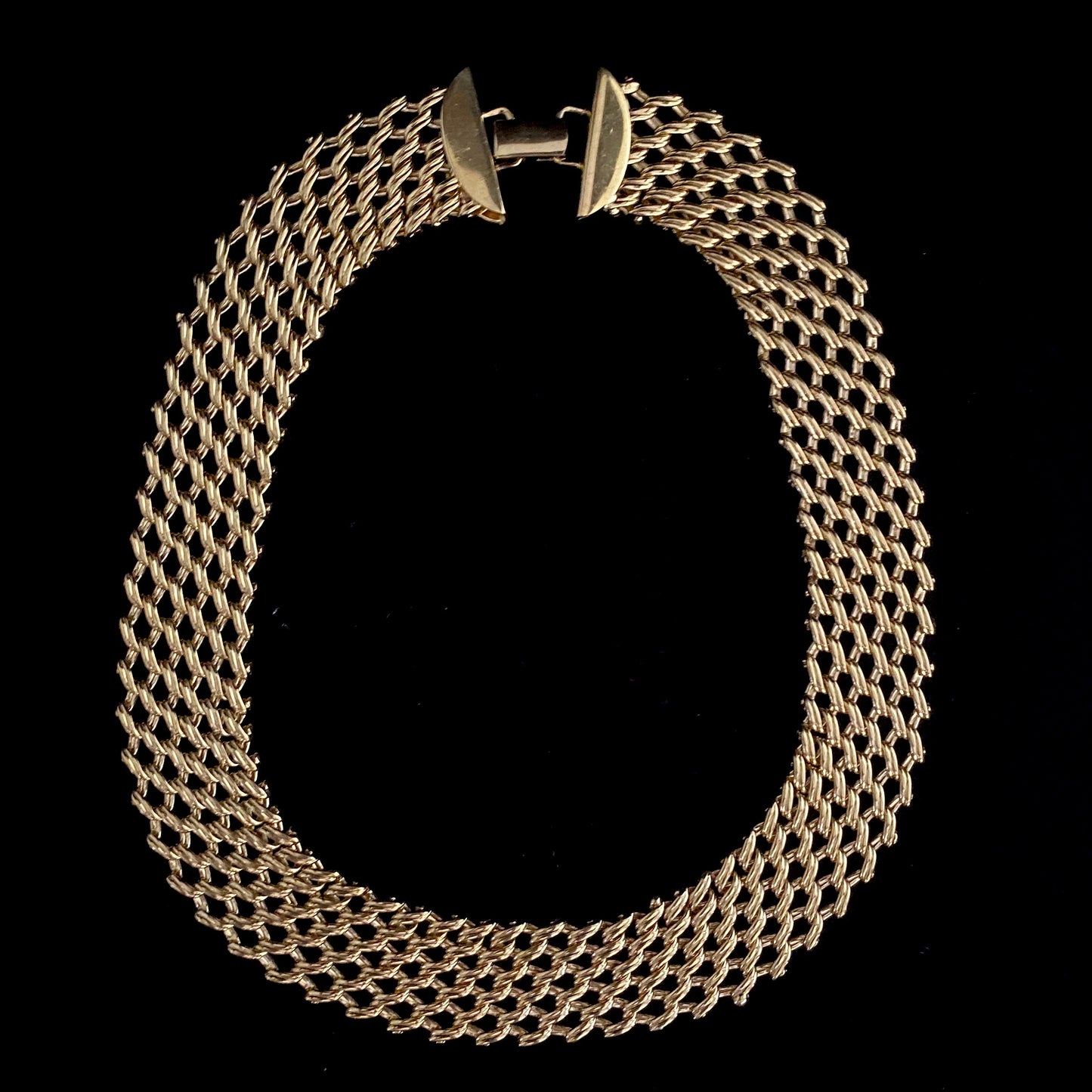 1960s Napier Open Link Mesh Necklace & Bracelet