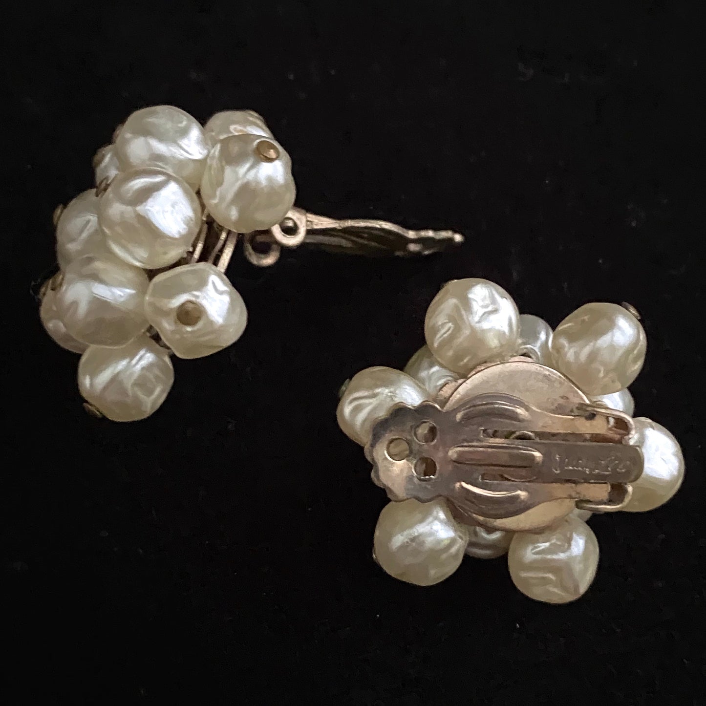 1960s Judy-Lee Faux Pearl Earrings