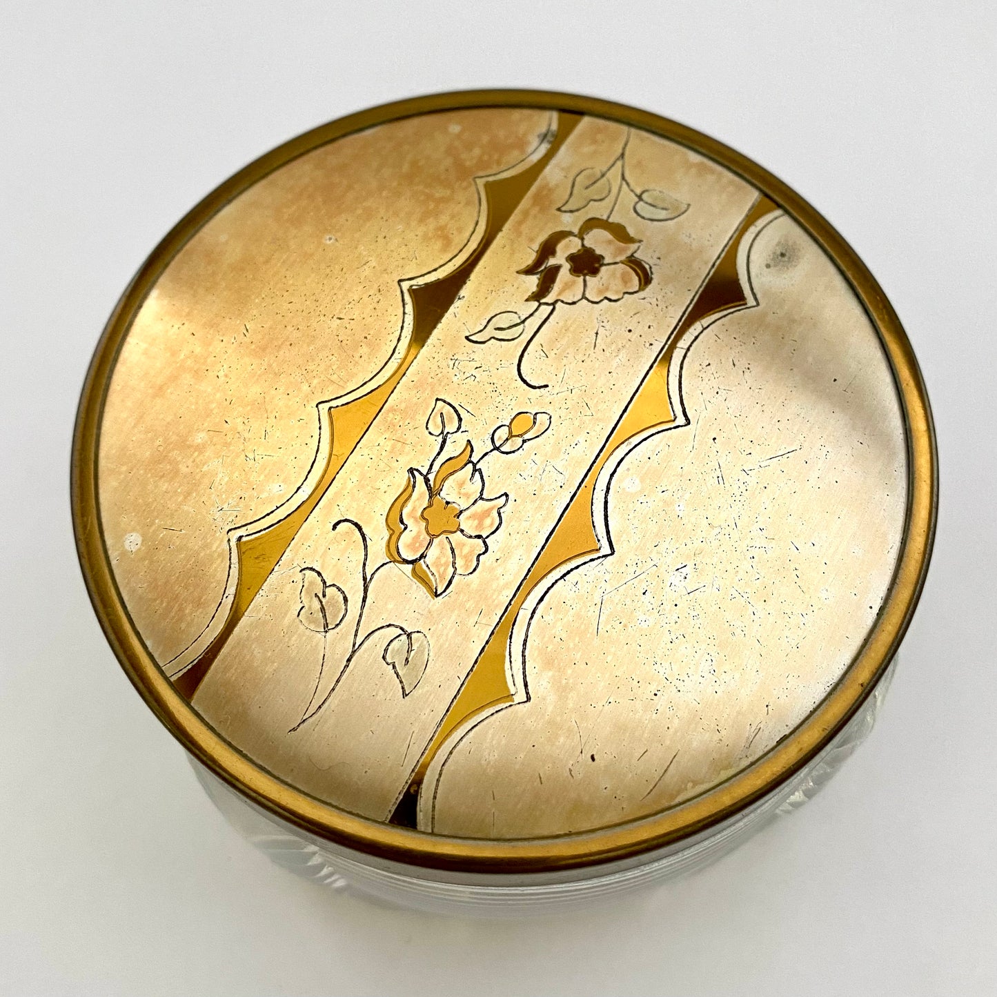 1940s Glass Powder Jar