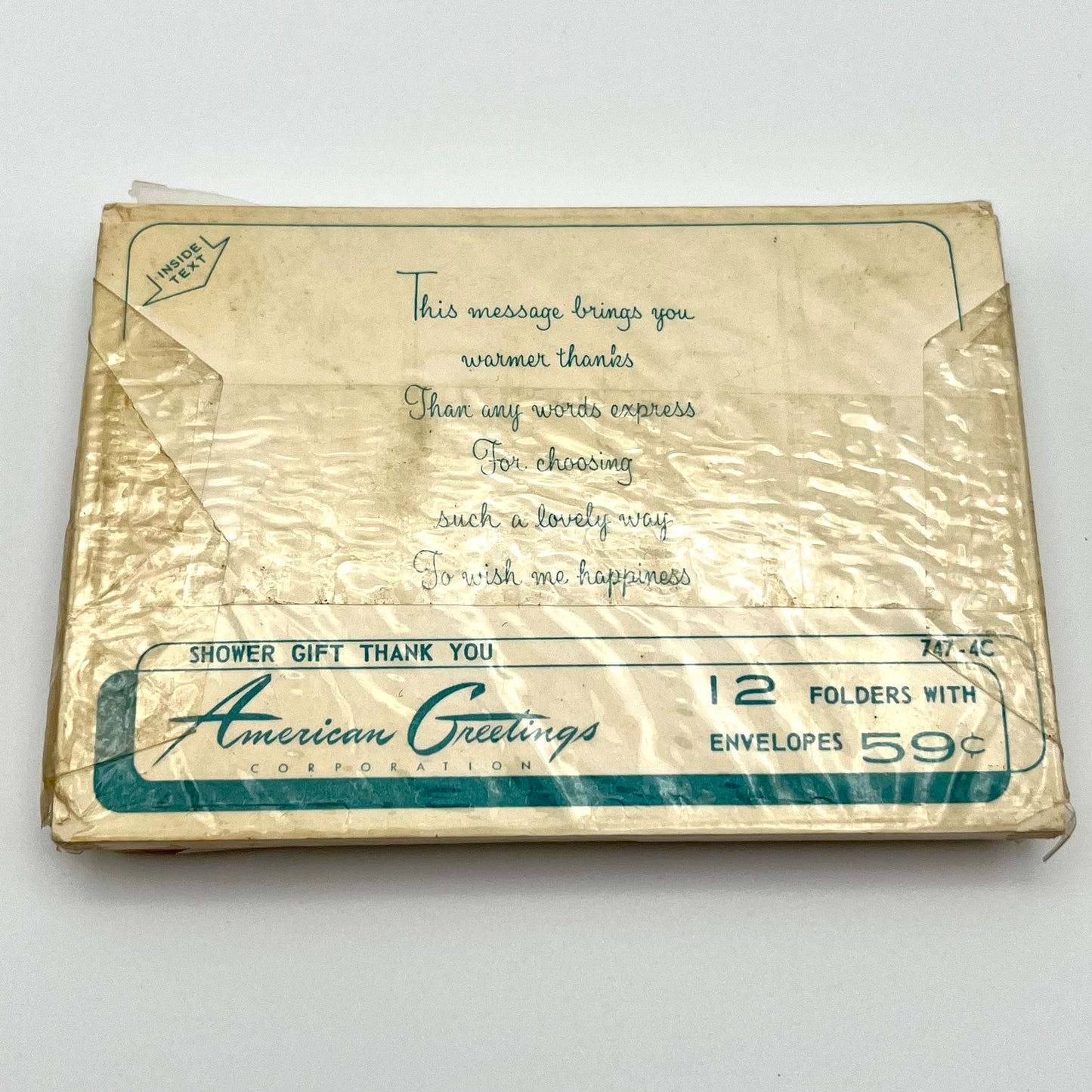 50s/60s American Greetings Shower Gift Thank You Cards