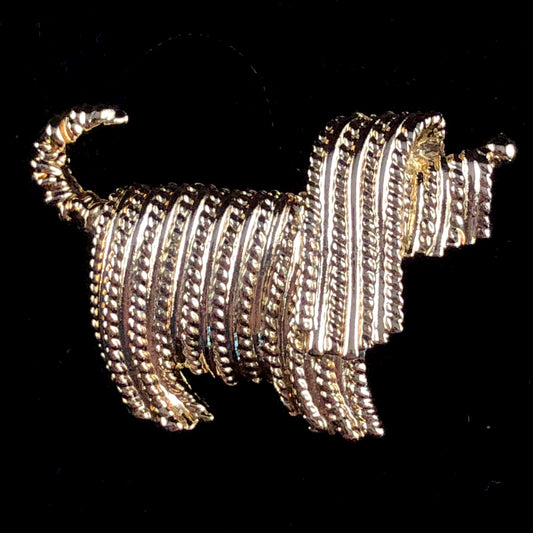 1970 Sarah Coventry Shaggy Dog Brooch - Retro Kandy Vintage