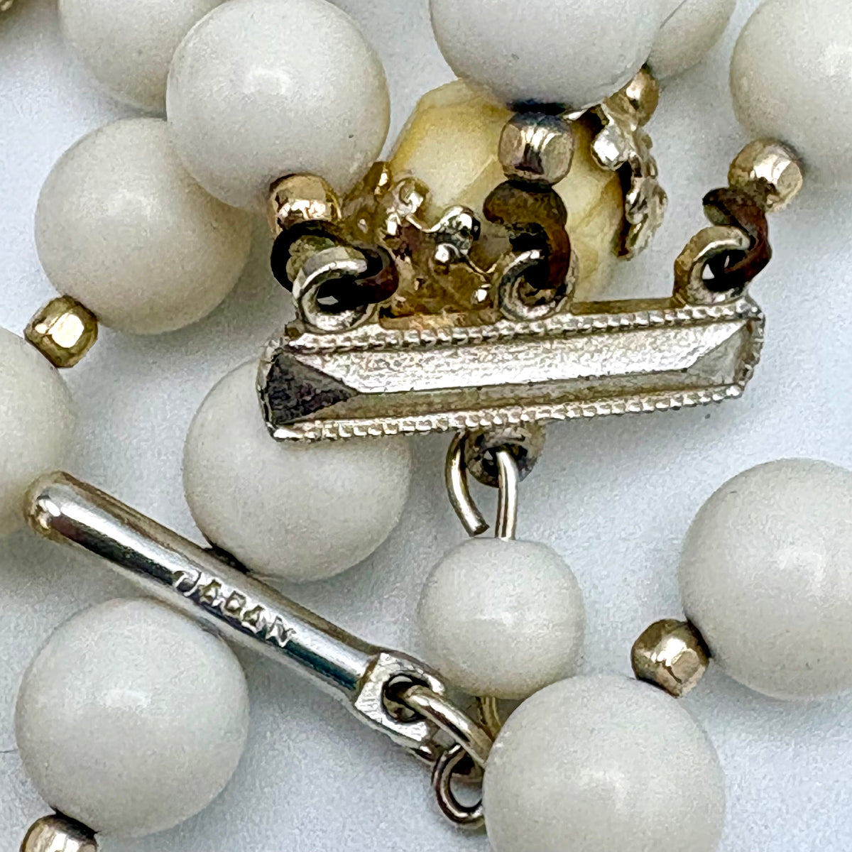 1960s Japan 3-Strand Beaded Necklace