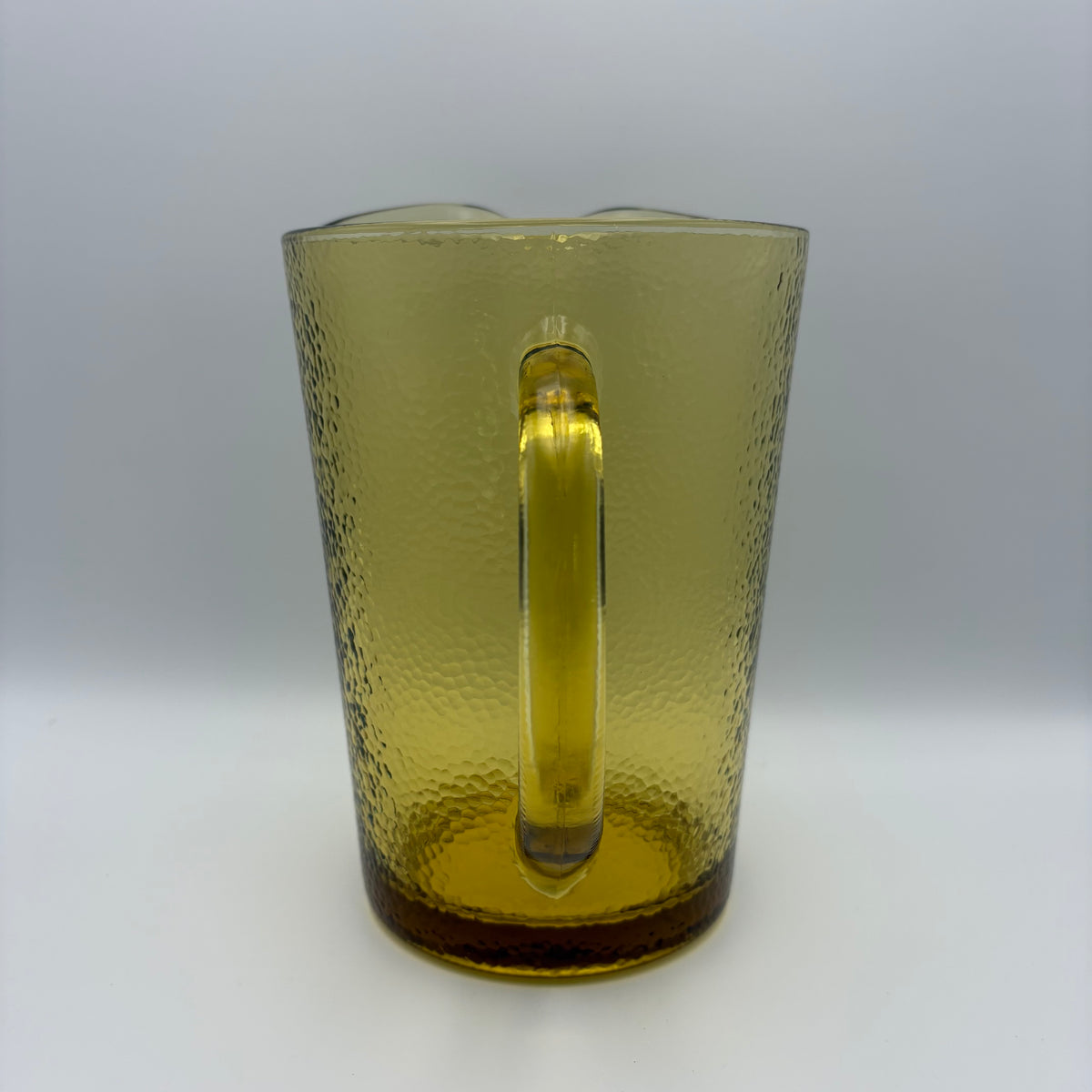 1970s Amber Textured Glass Pitcher
