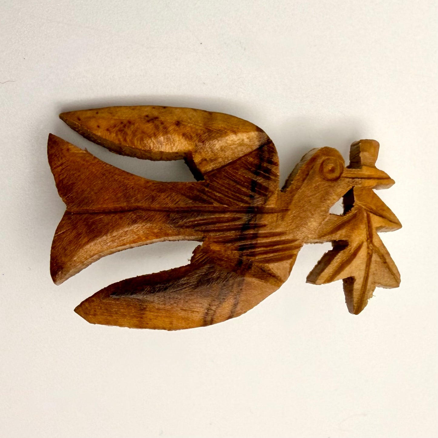 1970s Olive Wood Peace Dove