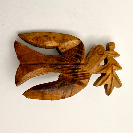 1970s Olive Wood Peace Dove