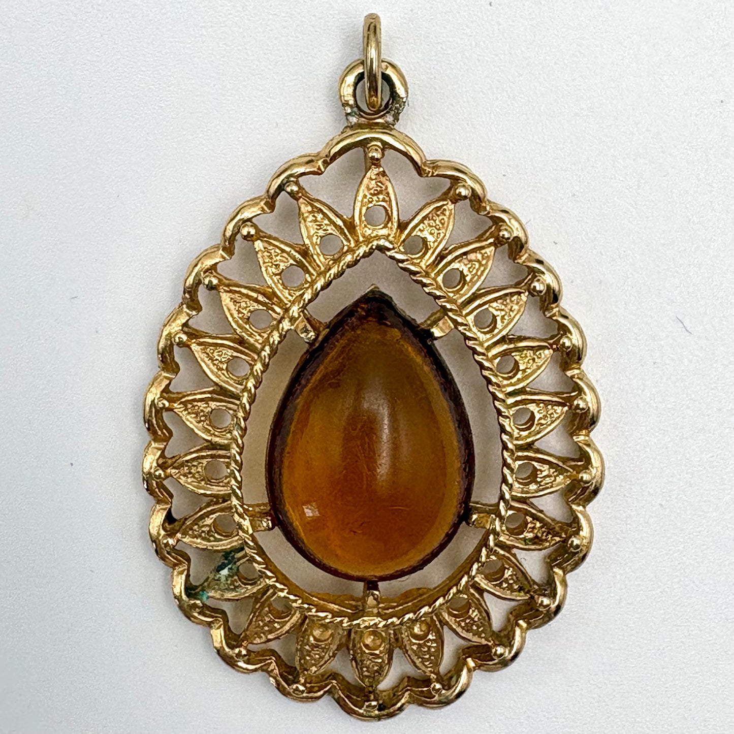 1974 Sarah Coventry Teardrop Hoop Pendant
