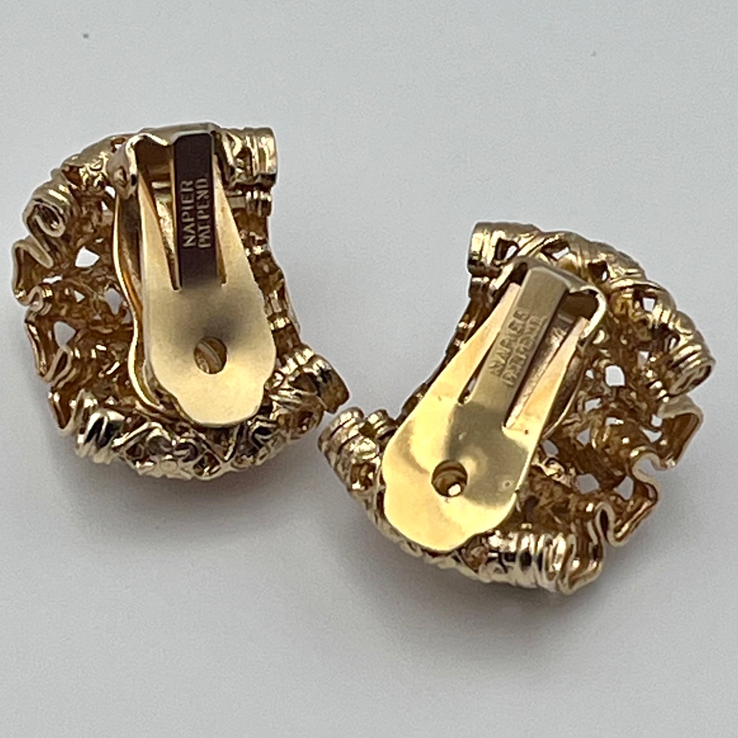 1960s Napier Pat. Pend Clip Earrings