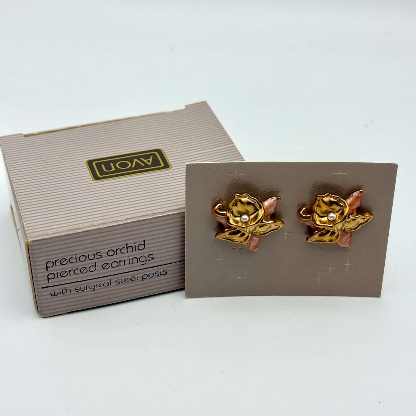 1990 Avon Precious Orchid Earrings