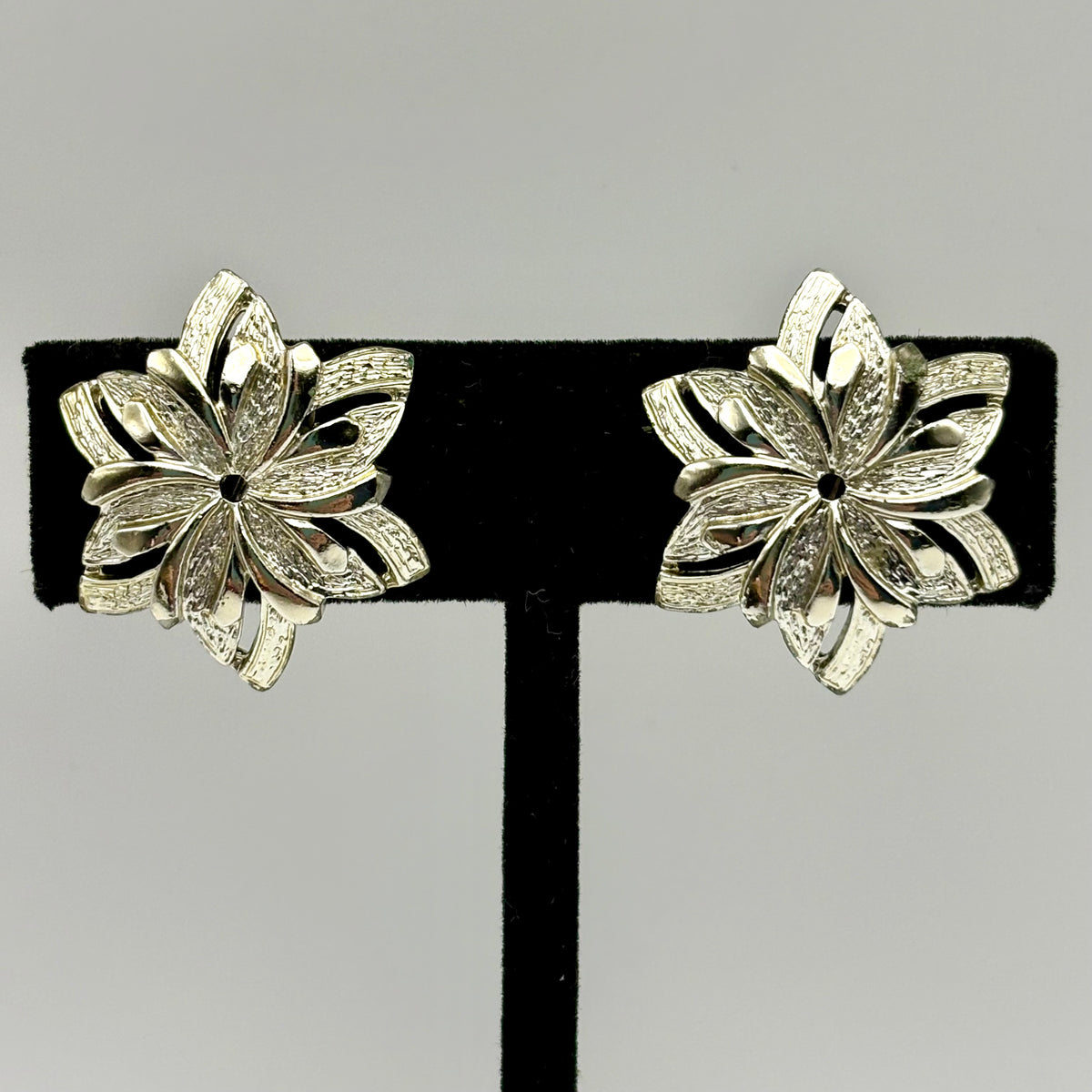Late 50s / Early 60s Coro Silver-Tone Clip Earrings