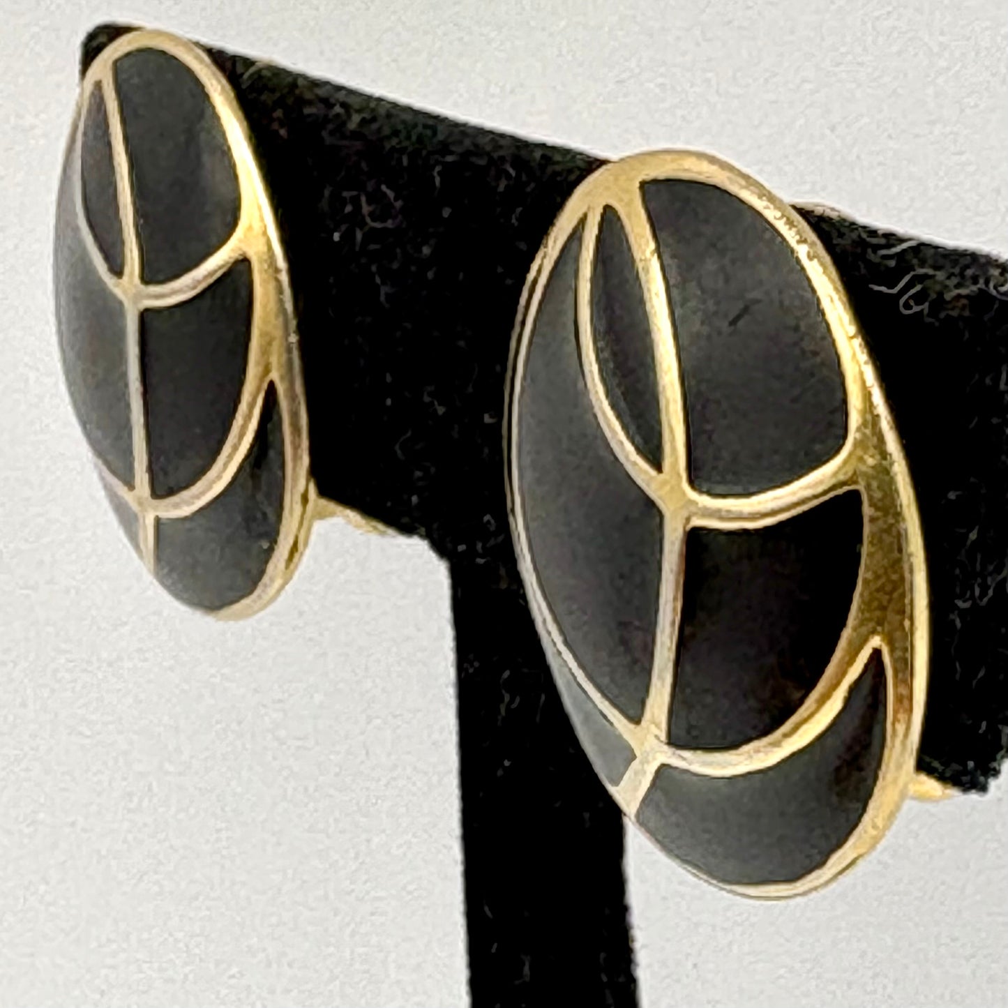 1980s Monet Enamel Clip Earrings