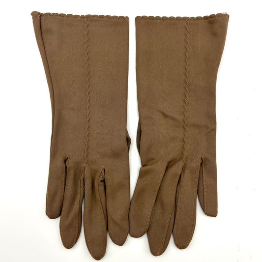 1950s Taupe Made in Japan Gloves