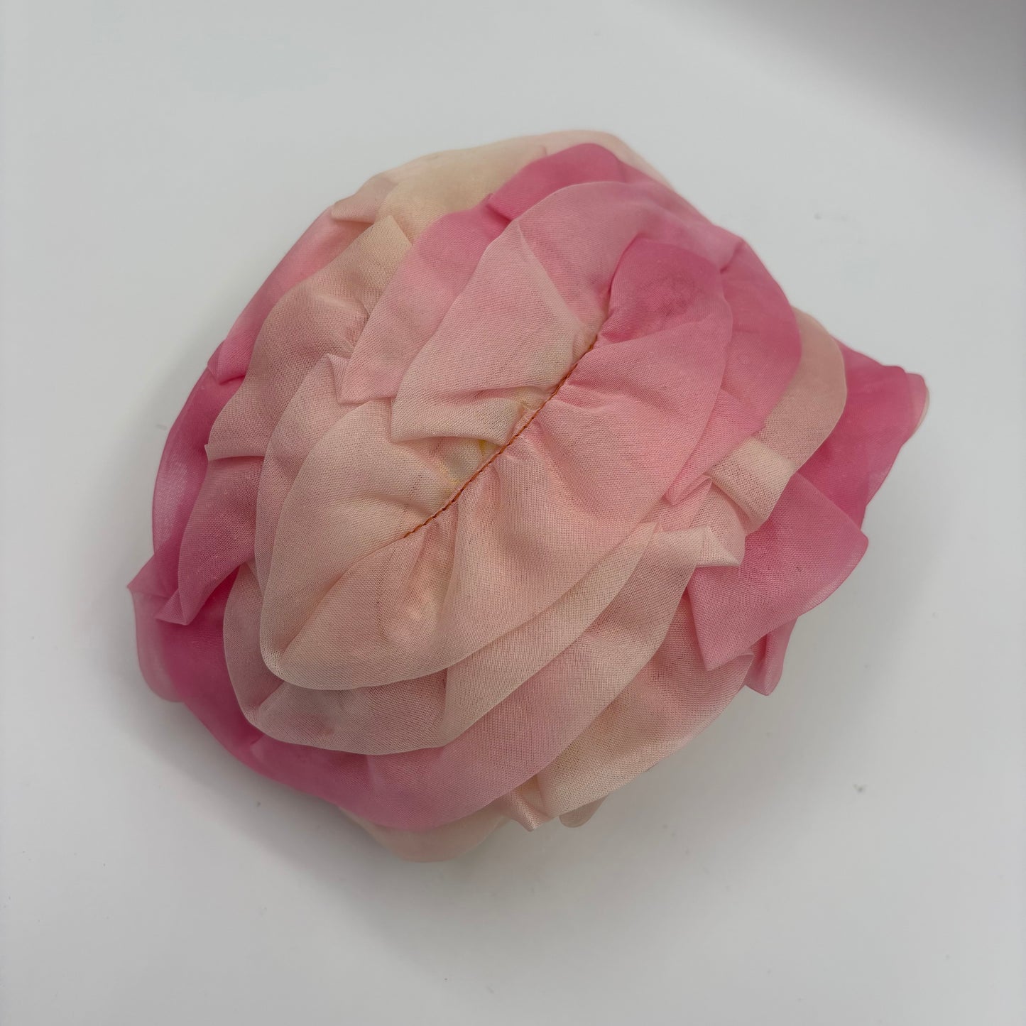 Late 50s/ Early 60s Pink Chiffon Half Hat