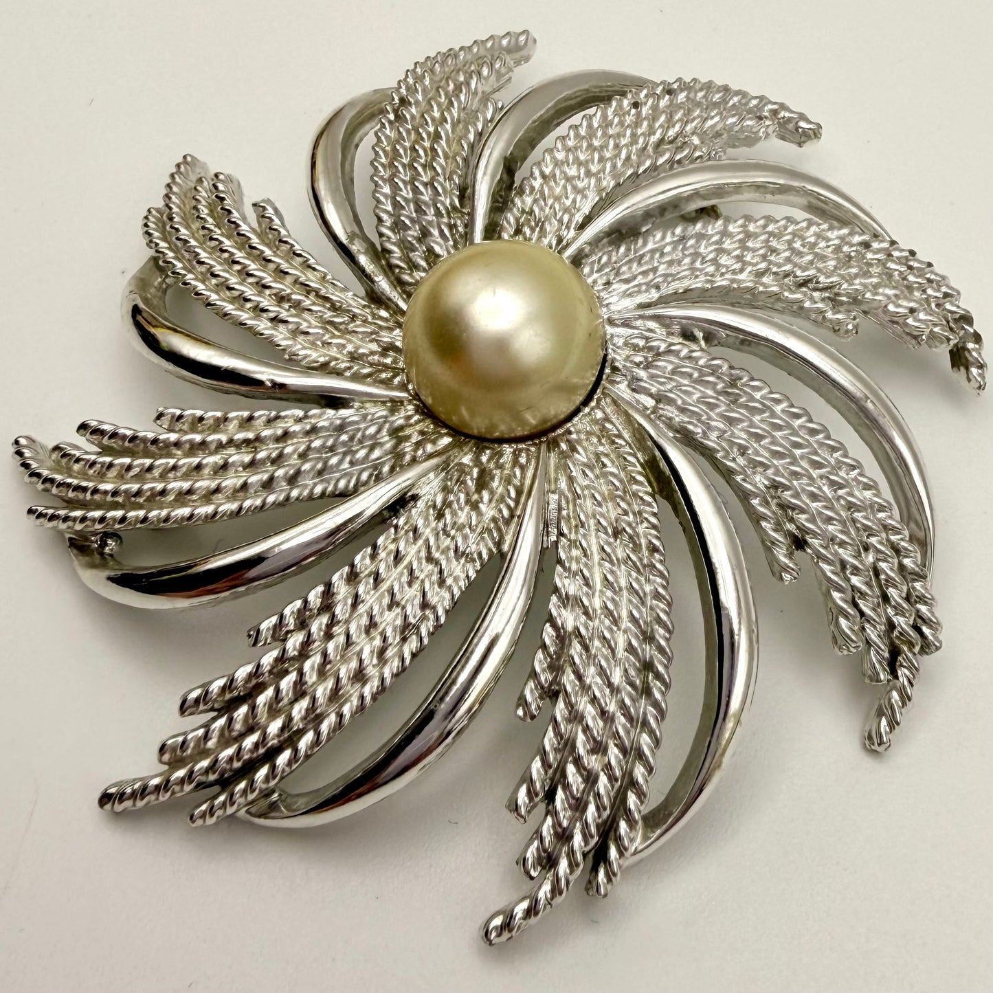 1969 Sarah Coventry Silvery Sunburst Brooch