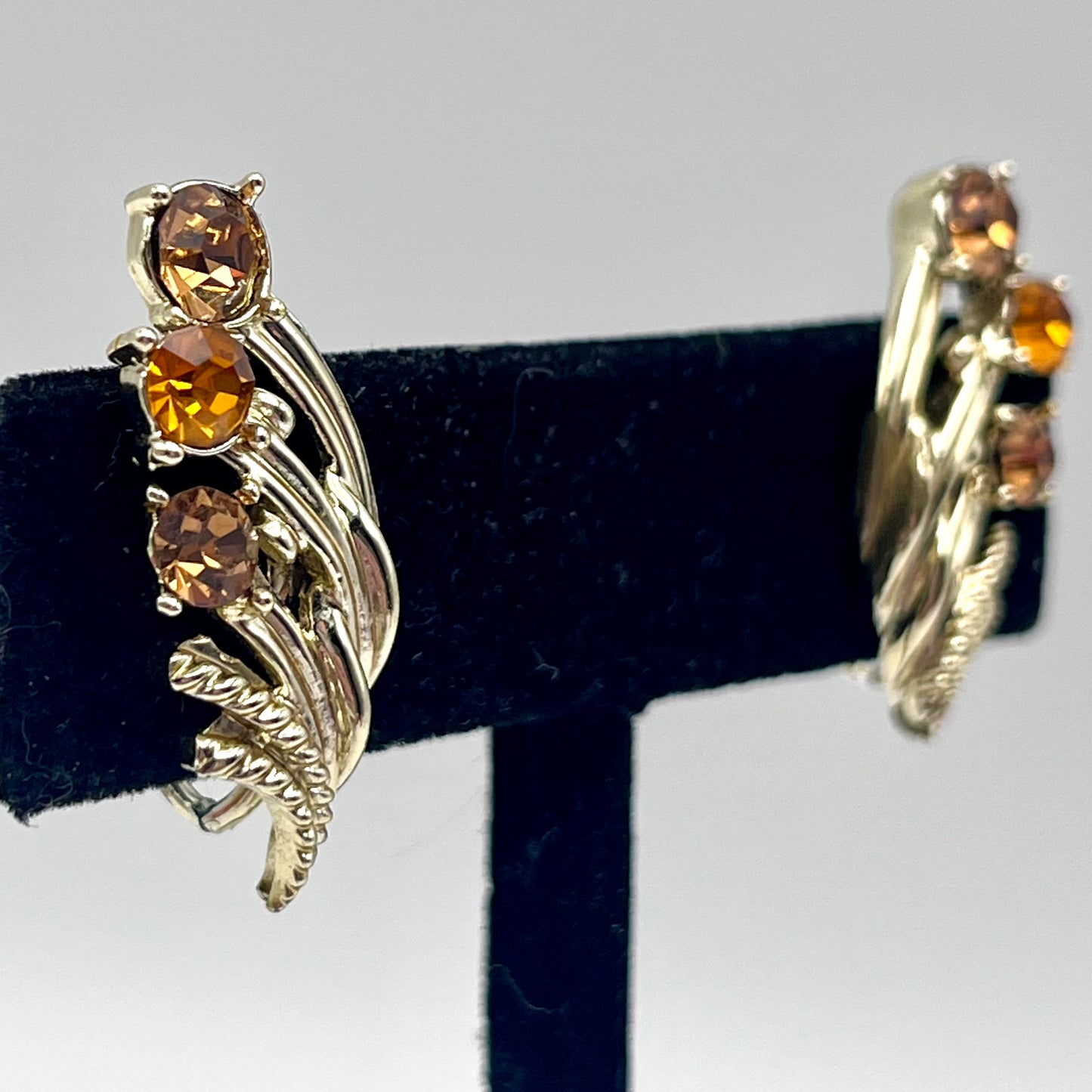 1950s Coro Rhinestone Earrings