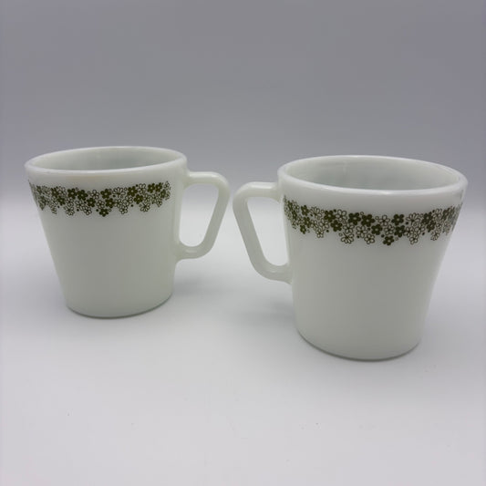 1970s Pyrex Crazy Daisy Mugs -Set of 2