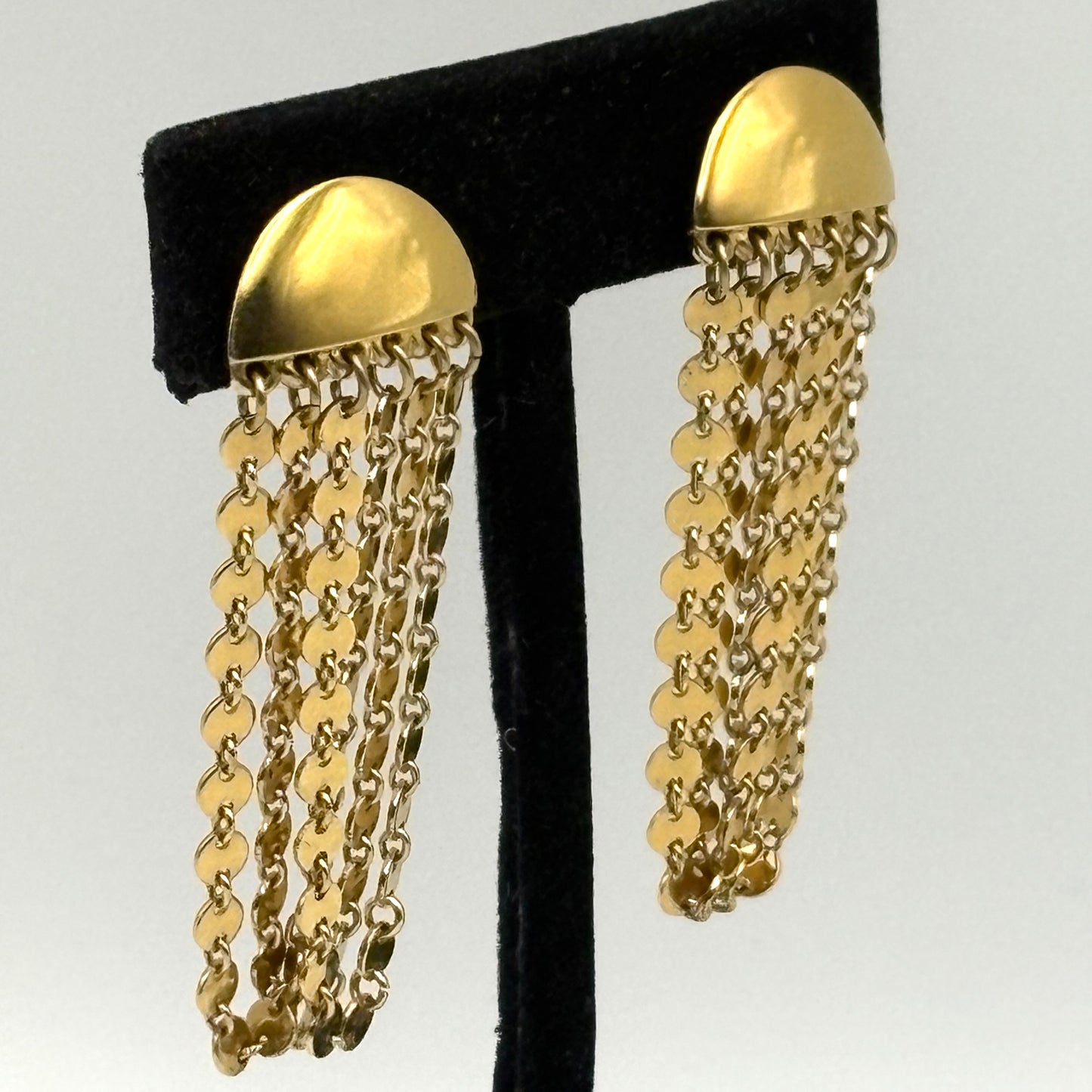 Late 60s / Early 70s Monet Dangle Clip Earrings