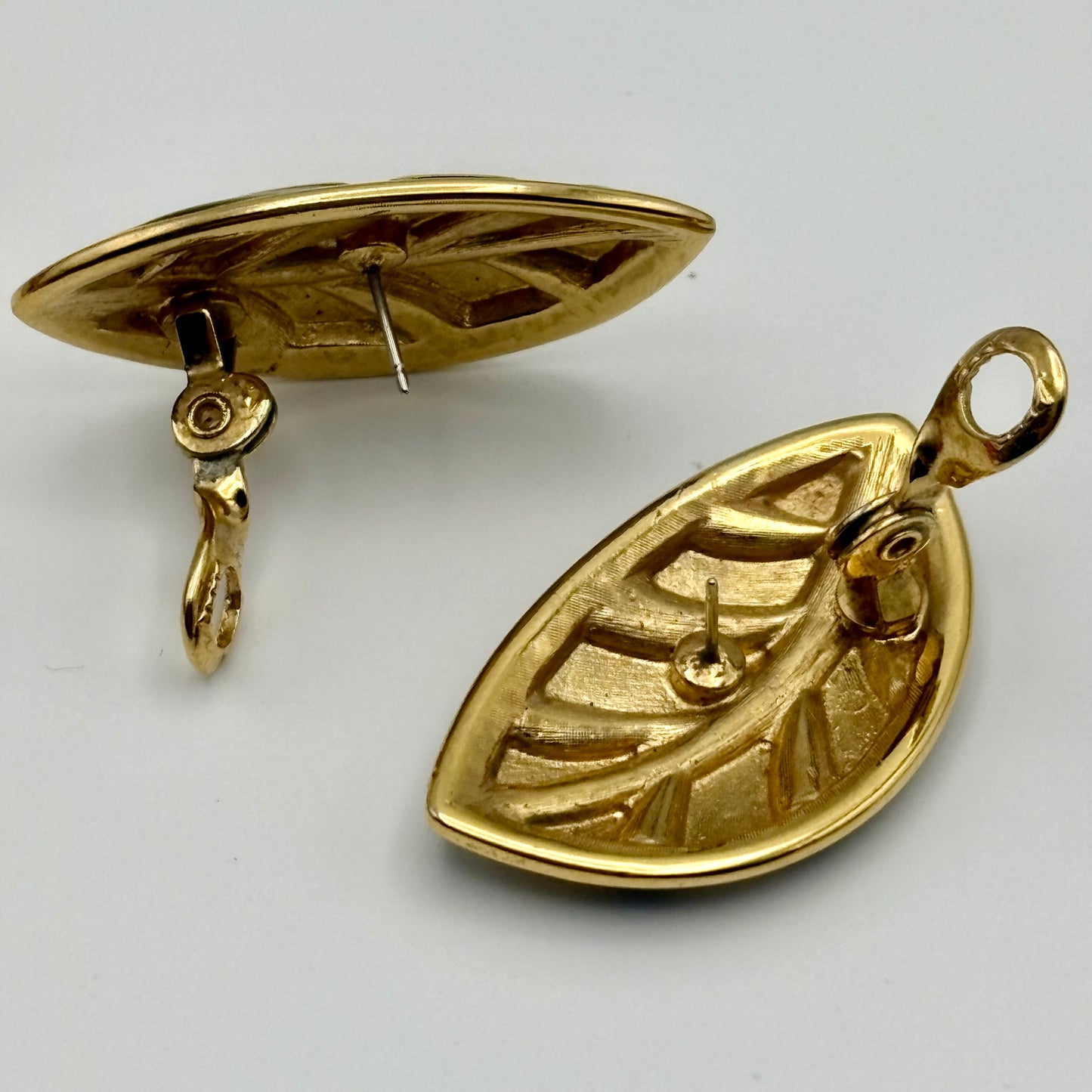 1990s Monet Leaf Post Earrings