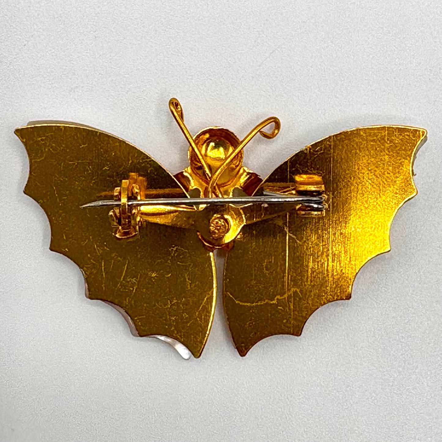 1970s Mother of Pearl Butterfly Brooch