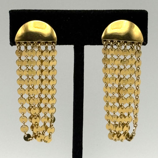 Late 60s / Early 70s Monet Dangle Clip Earrings