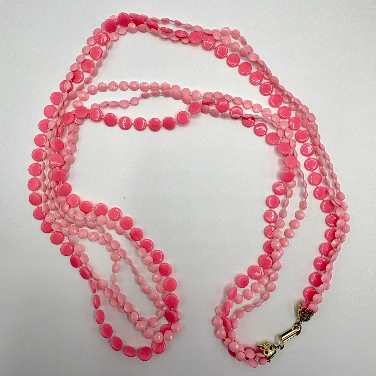 Late 60s/ Early 70s Hong Kong Plastic Bead Necklace