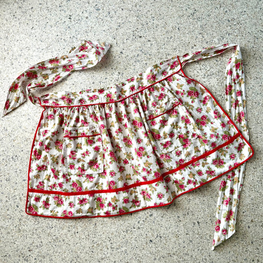1950s Vintage Flowered Apron