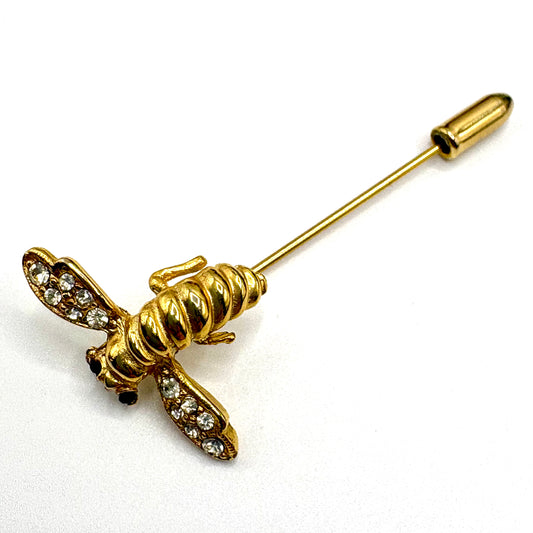 70s/80s Rhinestone Bee Stick Pin