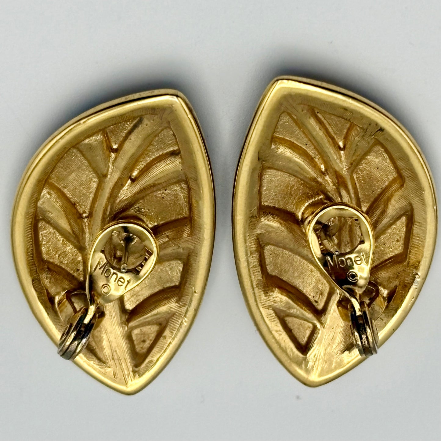 1990s Monet Leaf Post Earrings