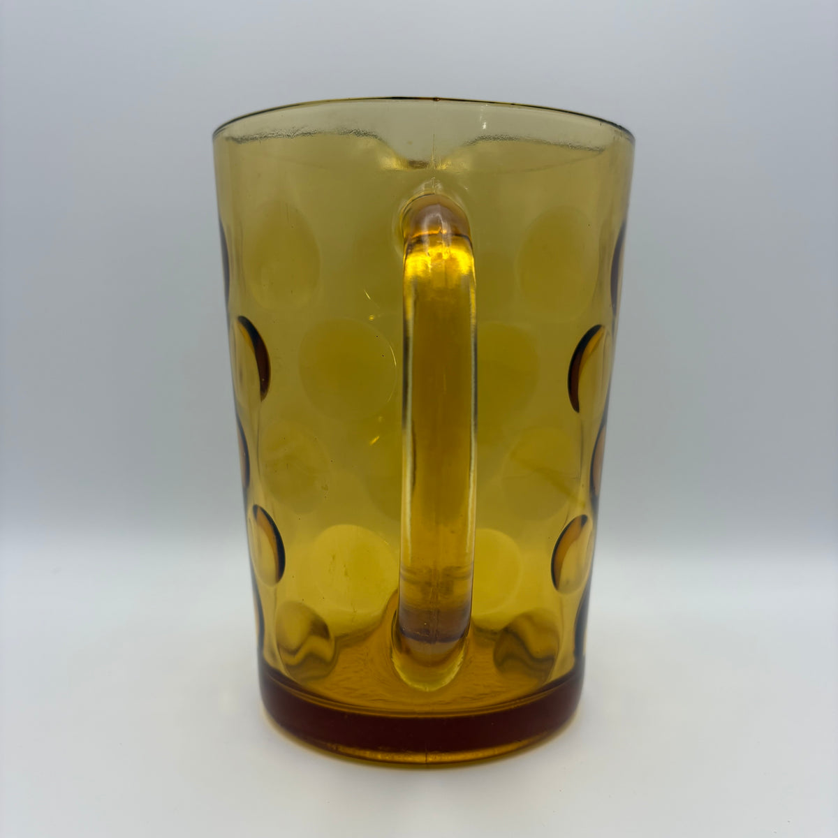 1970s Amber Dotted Glass Pitcher
