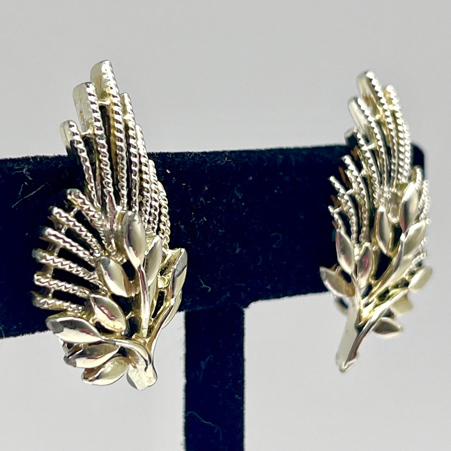 1960s Coro Leaf Earrings