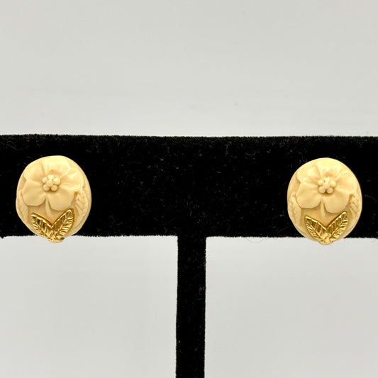 1960s Crown Trifari Flower Earrings