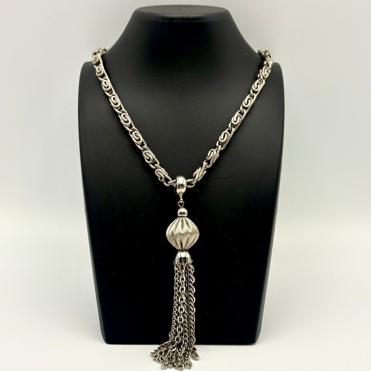 1960s Kramer Silver-Tone Tassel Necklace