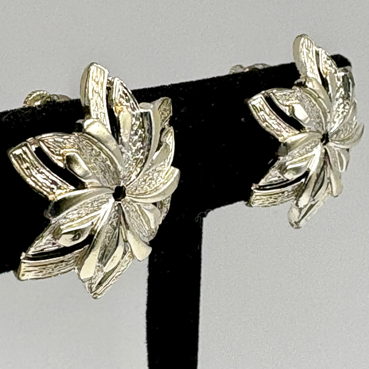 Late 50s / Early 60s Coro Silver-Tone Clip Earrings