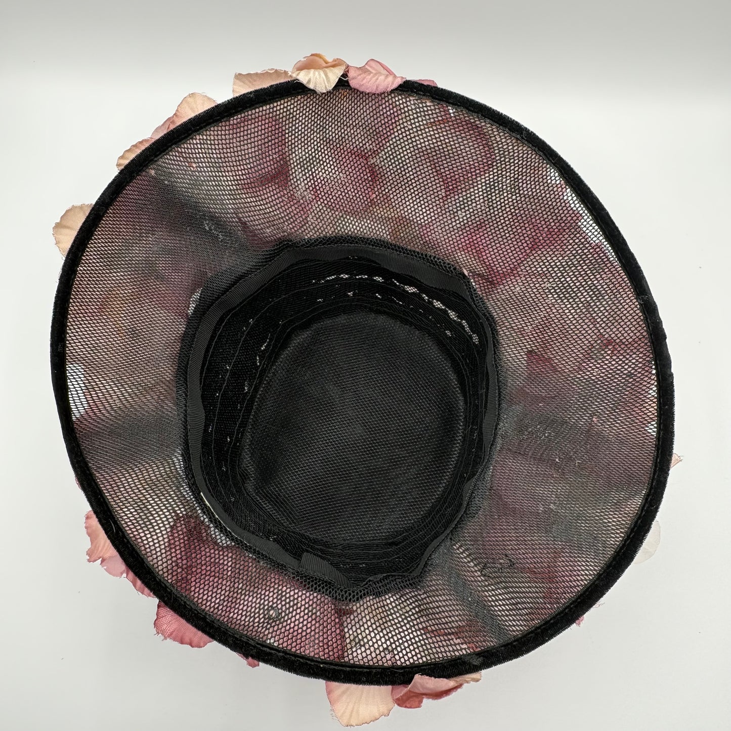 1950s Straw Flowered Brim Picture Hat