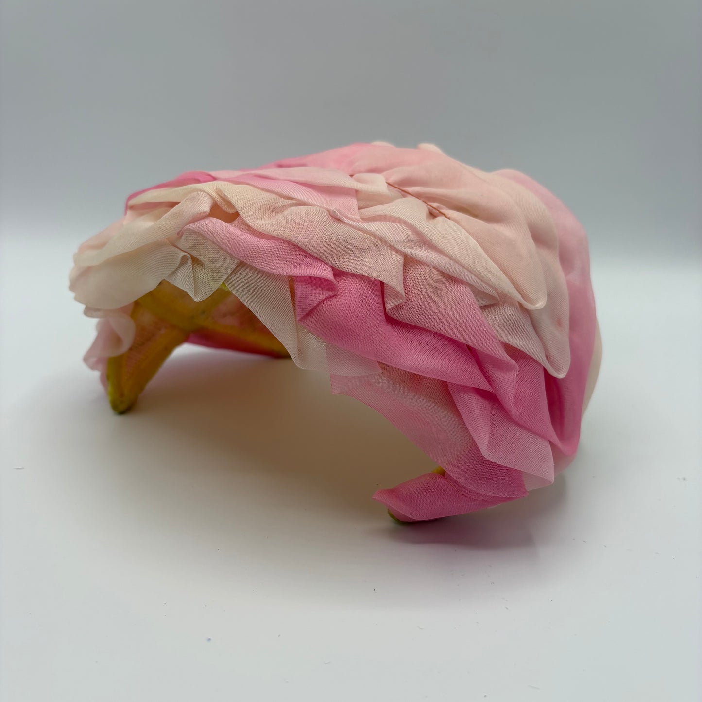 Late 50s/ Early 60s Pink Chiffon Half Hat