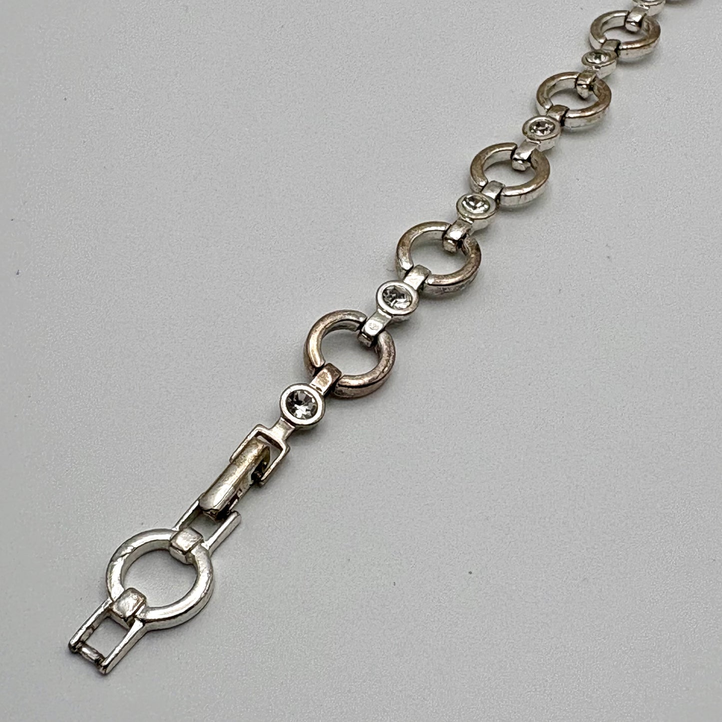 90s/00s Avon Sparking Circle Link Tennis Bracelet