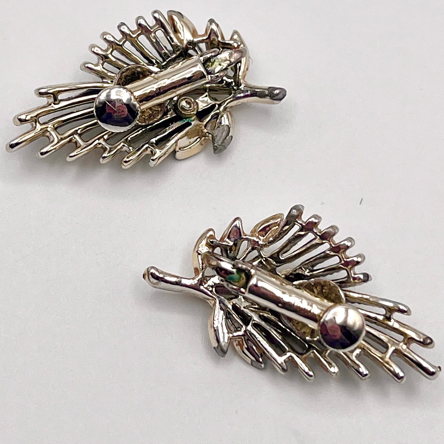 1960s Coro Leaf Earrings