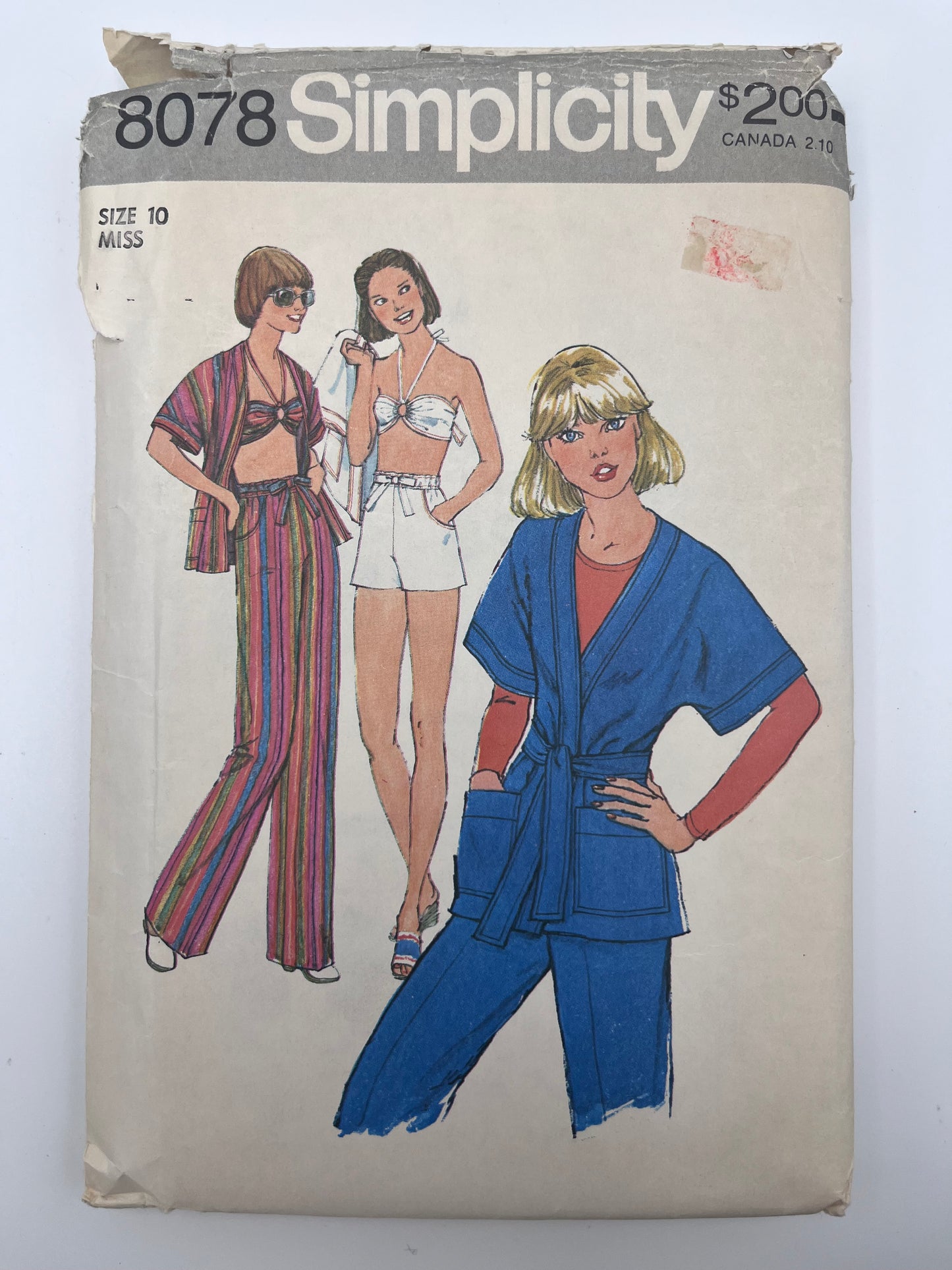 1977 Misses' Summer Separates Pattern 8078