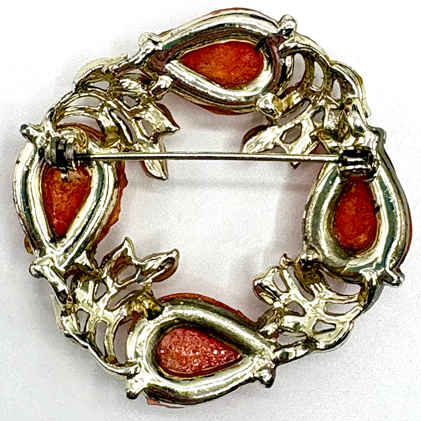 Late 50s/ Early 60s Glitter Lucite & Seashell Brooch